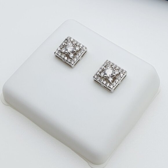 "925 Sterling Silver Plated CZ Earrings, EVBRS460 - Picture 2 of 9